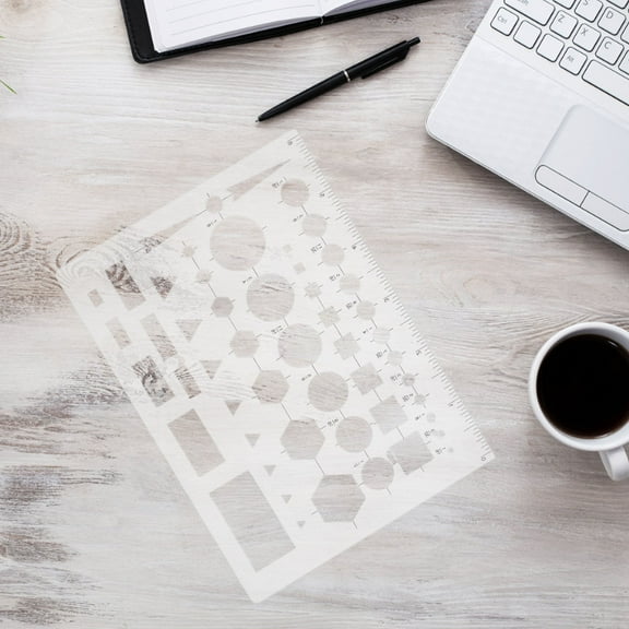 DEEPCRAFF 6 Pcs Architecture Scale Ruler Hollow Drawing Template Transparent Plastic For Students