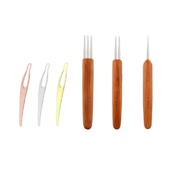 DEEPCRAFF 6 Pcs Sisterloc Crochet Tool Set for Women in Assorted Color Perfect for Knitting