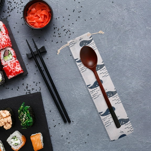 DEEPCRAFF  6 Pcs Travel Utensil Case Tableware Knife and Fork Storage Bag Work Student