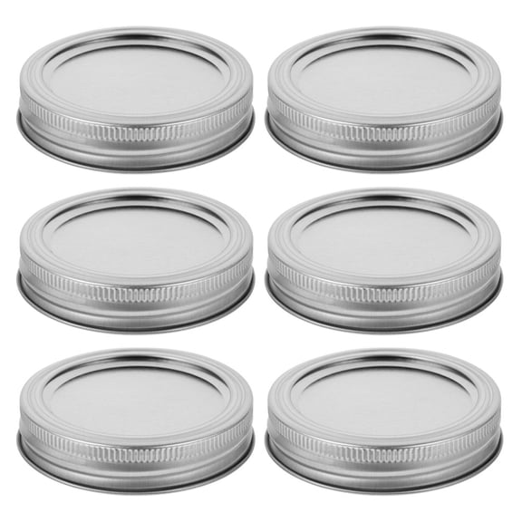 DEEPCRAFF 6 Set of Metal Mason Jars Caps for Canning and Home Storage