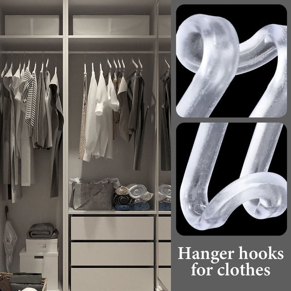 DEEPCRAFF 60pcs Clothes Hanger Links for Home Organization and Closet Storage Solutions