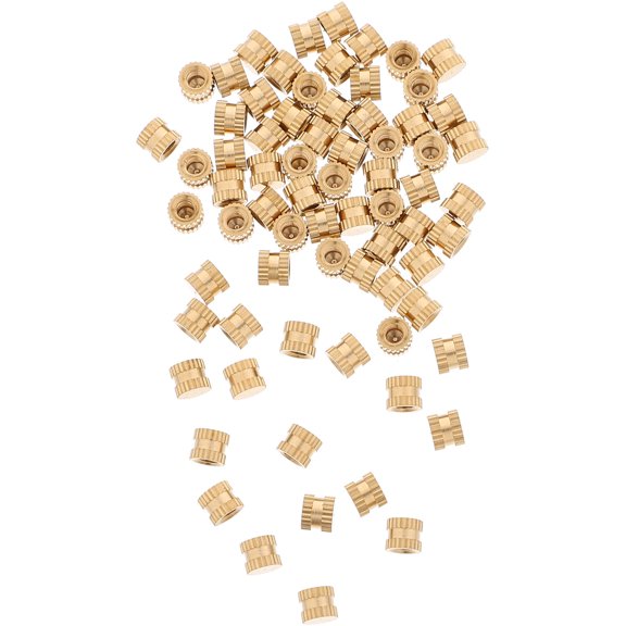 DEEPCRAFF 60pcs Copper M2 Thread Insert Nut for Electronic and Automotive Use