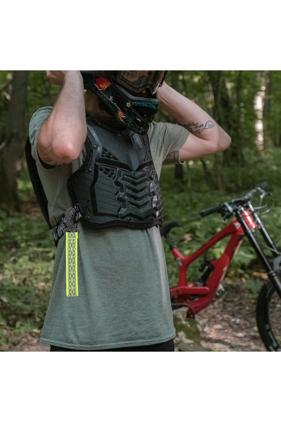 6PCS Reflective Safety Tags Keychain for Outdoor Activities in Orange Color with Sleek Design