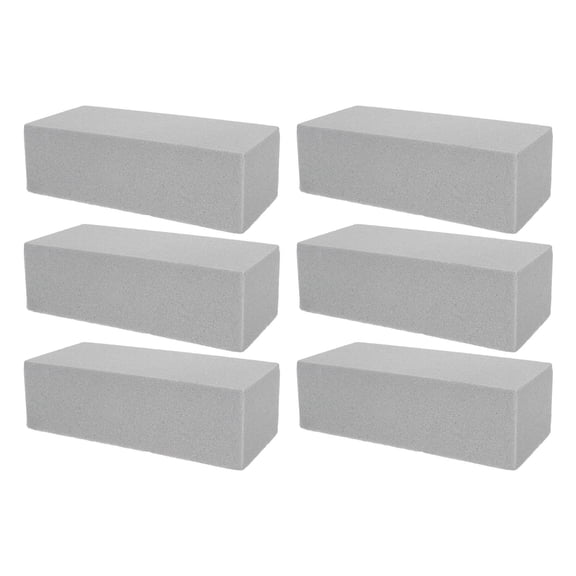 DEEPCRAFF 6-Pack Black Flower Holder Foam Blocks for Floral Arrangements and Crafting Supplies