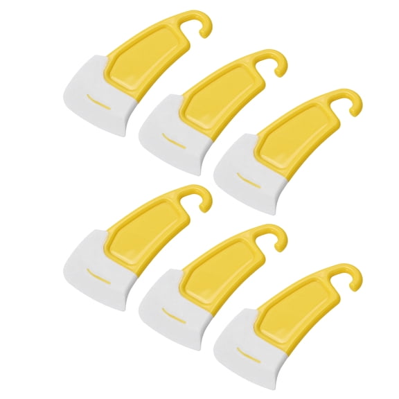 DEEPCRAFF 6Pcs Compact Silicone Scraper Set for Kitchen Pan Bowl Cleaning with Comfortable Grip
