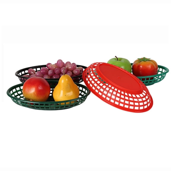DEEPCRAFF Plastic Bread Basket Assorted Color for Home Storage - Deepcraff 6Pcs