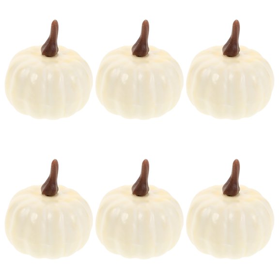 DEEPCRAFF 6Pcs Green Simulation Pumpkins Artificial Decoration for Party and Fall