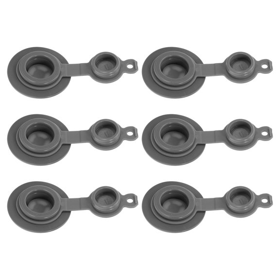 DEEPCRAFF 6Pcs Grey Plastic Vacuum Bag Air Valve Covers Replacement for Compression Bags Efficient Seal