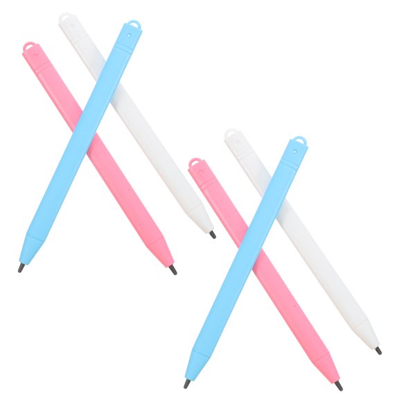 DEEPCRAFF 6-Piece High Precision Stylus Pen Set for LCD Writing Tablets, and Portable, Assorted Colors for Drawing and Note Taking