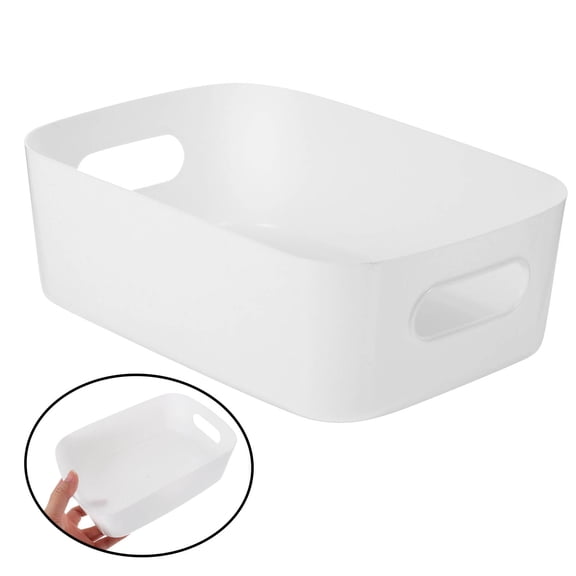 DEEPCRAFF 6Pcs Lightweight ABS Storage Bins with Handles for Kitchen Pantry Bathroom Storage