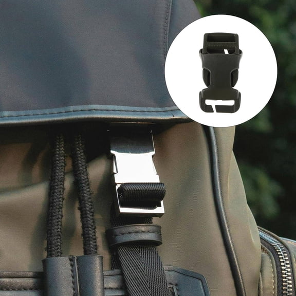 DEEPCRAFF 6-Pack Heavy Duty Quick Release Buckles for Backpack Straps, Green Plastic Repair Clips for Outdoor Gear