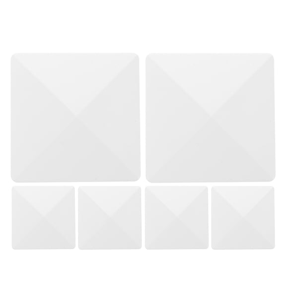 DEEPCRAFF 6 Pack White PVC Post Caps, Plastic Fence Deck Post Covers for Outdoor Patio Railing Decor