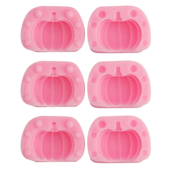 DEEPCRAFF 6-Piece Silicone Pumpkin Baking Mold Set for Home and , Nonstick, Reusable