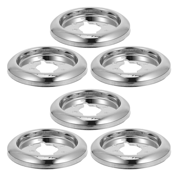 DEEPCRAFF 6Pcs Plated Silver Bbq Grill Control Knob Base Easy Install Replacement for Gas Stove and Oven
