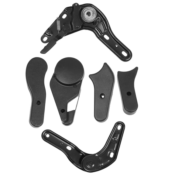 DEEPCRAFF 6 Pcs Gaming Chair Accessories Black Plastic with Multi Angle Turning