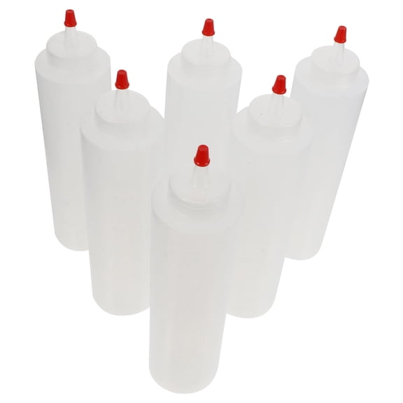 DEEPCRAFF Pe Condiment Squeeze Containers, Assorted Colors, Perfect for Bbq, 6Pcs