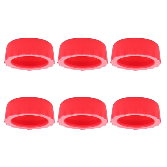 DEEPCRAFF 6Pcs Red Silicone Beer Bottle Cap Environmentally Friendly Sealing Design for Freshness