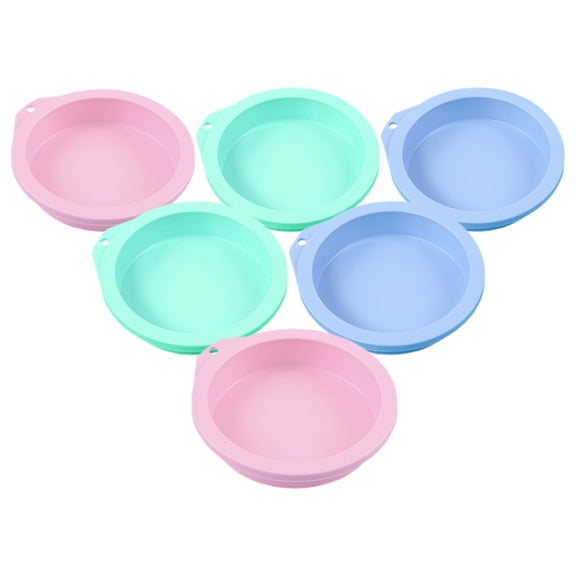 DEEPCRAFF Small Silicone Baking Molds, Nonstick and Compact for Cakes, Chocolates, 6Pcs