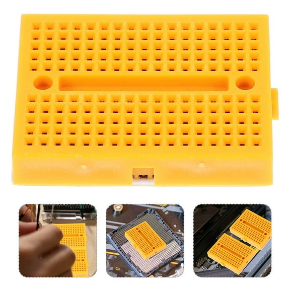 DEEPCRAFF 6Pcs Small Yellow Breadboard Kit for Electronics Experiment and Circuit Connecting
