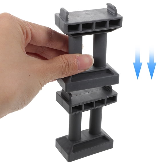 DEEPCRAFF 6-Piece Grey Plastic Bridge Set for Toy Train Tracks - Railway Pier Accessories for Kids