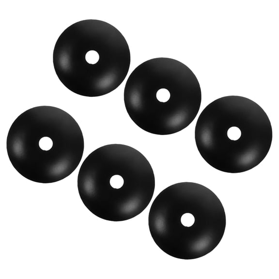 DEEPCRAFF 6Pcs Stylish Black Metal Ceiling Light Cover Plates for Home