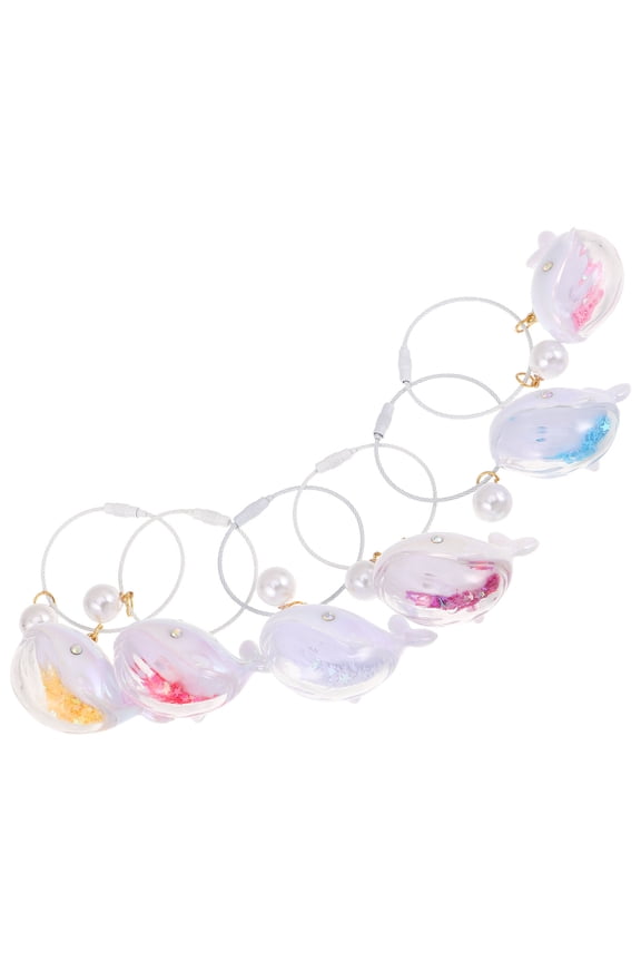 6-Pack Colorful Dolphin Keychains Acrylic Ocean Animal Charms for Bags, Backpacks, and Accessories