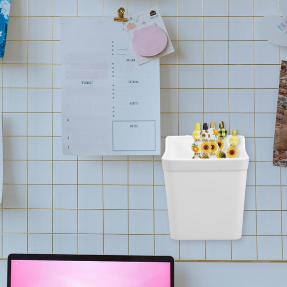 DEEPCRAFF 6-Pack White Pegboard Storage Bins for Small Parts, ABS Plastic Organizers for Garage and Craft Room