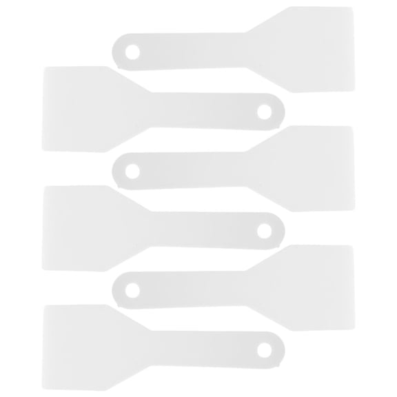 DEEPCRAFF 6-Piece White Plastic Ice Scraper Shovel Set with Smooth Edges for Efficient Freezer Ice Removal and Maintenance