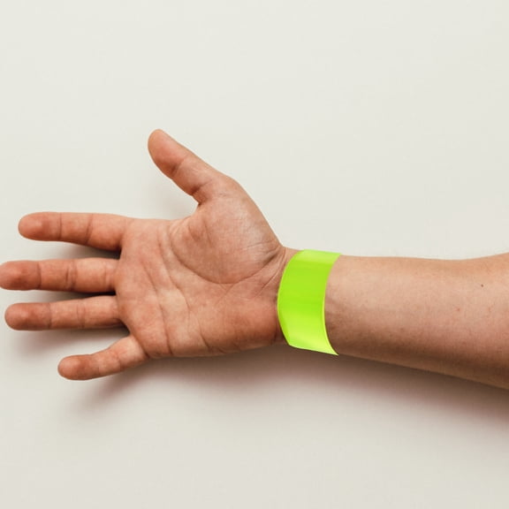 DEEPCRAFF 6Pcs Reflective Snap Bands Yellow Lightweight Reflective Armbands for Outdoor Riding