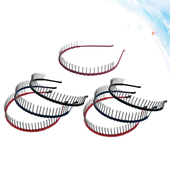 DEEPCRAFF 7Pcs Metal Hair Hoop Hairband in Mixed Colors for Sports Makeup and Hair Styling