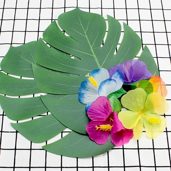 DEEPCRAFF Artificial Hibiscus Flowers Assorted Color Fabric Home Decoration