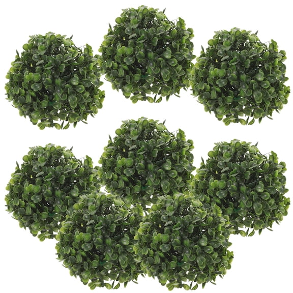 DEEPCRAFF Floral Hanging Balls 8 Pcs Faux Decorative Greenery Balls Green Plastic for Wedding Decor