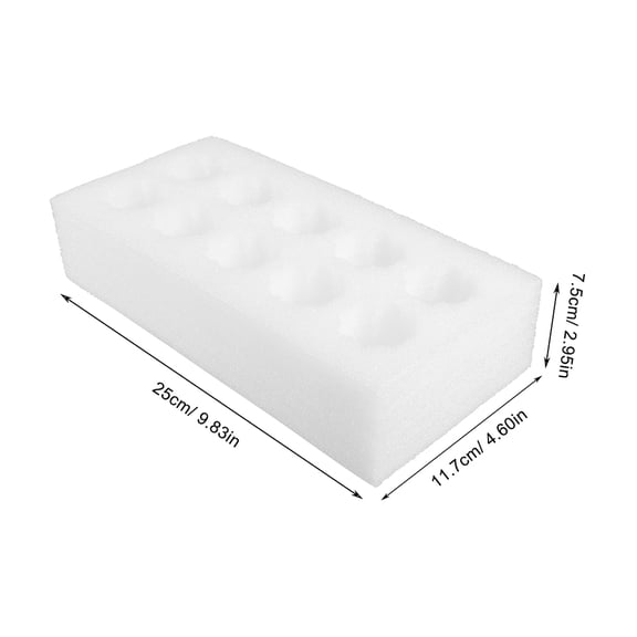 DEEPCRAFF 8 Sets Egg Protector Box White EPE Foam Shock-absorbent for Households Transportation