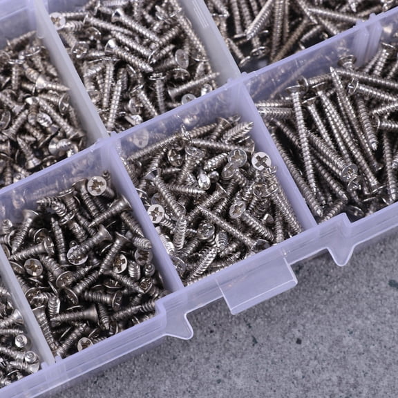 DEEPCRAFF 800Pcs Socket Head Screw Set Plated Silver Carbon Steel with Super Hardness for Wood and Metal