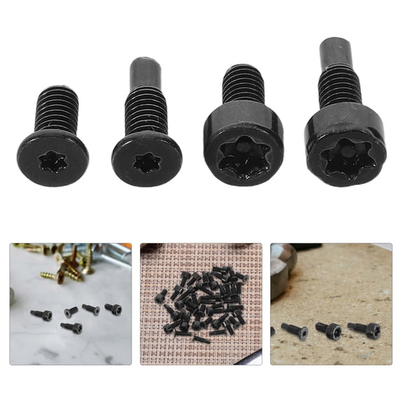 DEEPCRAFF 80Pcs Security Doorbell Screws Black Replacement Screws for Home Repair with High Strength Material
