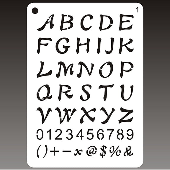 DEEPCRAFF 8-Piece Stencil Set with Alphabet and Number Templates in Assorted Colors for Painting and Crafting