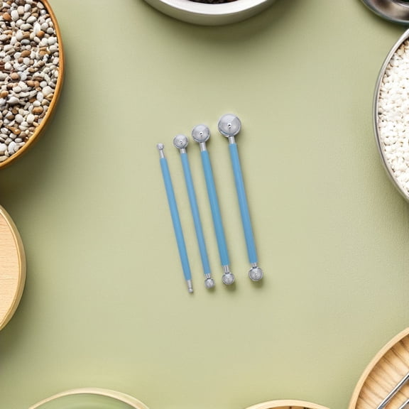 DEEPCRAFF 8Pcs Dual Ended Dotting Tool Sky Blue for Clay Modeling Pottery and Decorative Painting