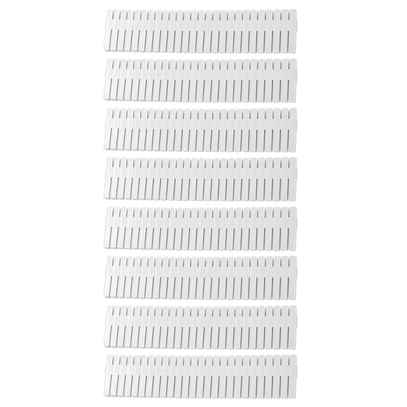 DEEPCRAFF 8-Piece White Plastic Drawer Separators, Custom Drawer Dividers for Dresser, Closet, Kitchen Drawer Organizer