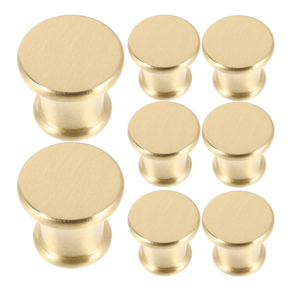 DEEPCRAFF 8Pcs Plated Gold Brass Furniture Riser Feet for Wood Cutting Board Tray Display