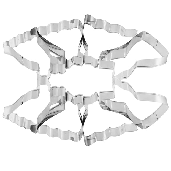 DEEPCRAFF 8Pcs Stainless Steel Biscuit Cutter Set Wedding Dress Shape for Home Baking