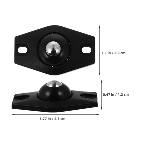 DEEPCRAFF 8Pcs Self Adhesive Mini Caster Wheels Heavy Duty Black Plastic for Furniture