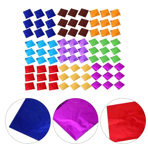DEEPCRAFF 900Pcs Assorted Color Foil Paper for Chocolate Wrapping Safe Tasteless Environmentally Friendly