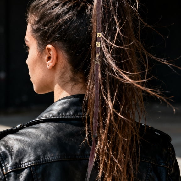 DEEPCRAFF 90Pcs Lightweight Metal Hair Braid Jewelry with Moon and Star Hair Clips for Daily Wear