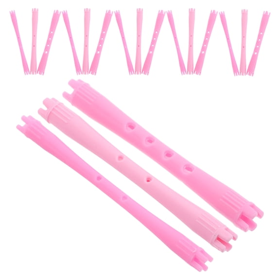 DEEPCRAFF 90 Pcs Rosy Spiral Perm Rods for Hair Curling, Plastic Styling Rods, Easy to Use Hair Curlers Set