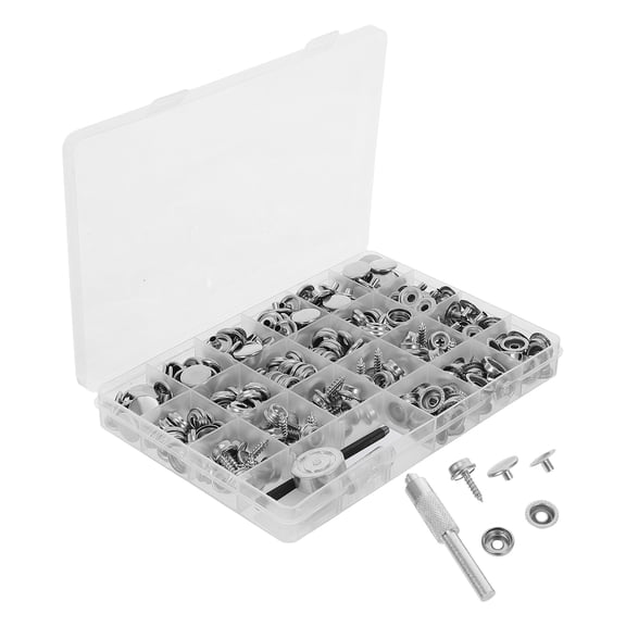 DEEPCRAFF Canvas Snap Fastener Kit, Assorted Colors, Stainless Steel, Strong Durability, Home Use, 90Sets