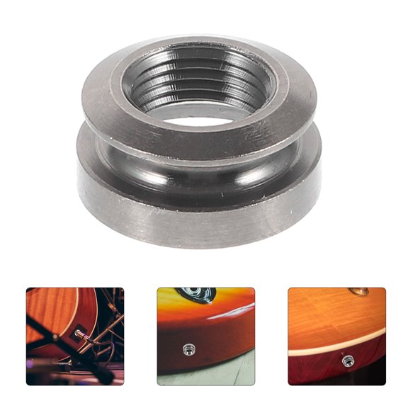 DEEPCRAFF Acoustic Guitar Strap Button with Copper Pickup Tail Pin Cap, Smooth Round Design, Plated