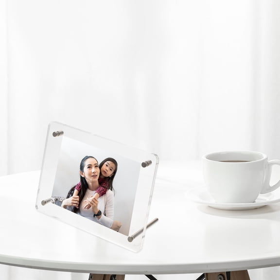DEEPCRAFF Acrylic Wall Mounted Photo Frame Transparent Frameless Display for Home Decor