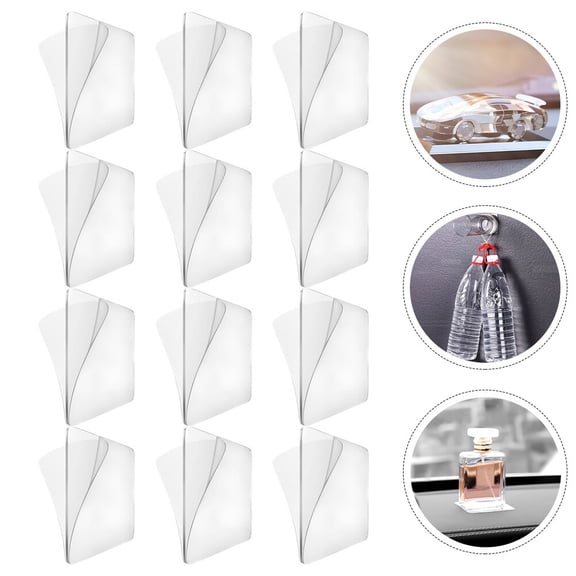 DEEPCRAFF Adhesive Dots Clear 12Pcs for Bathroom Mats Non Slip and Strong