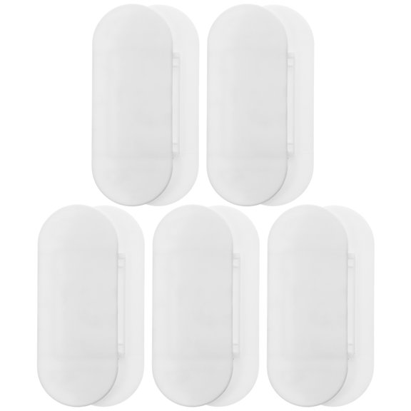 DEEPCRAFF Adhesive Remote Holder White Wall Mounted Hooks Space Saving Socket Fixer 5Pcs