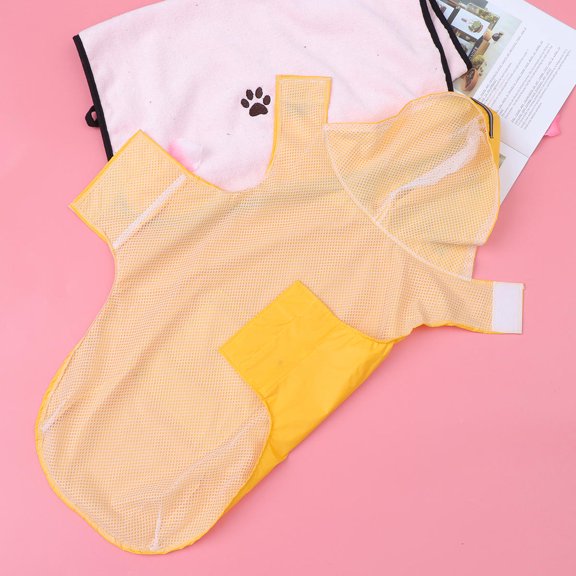 DEEPCRAFF Pet Protective Gear Yellow Dog Raincoat Nylon 1Set